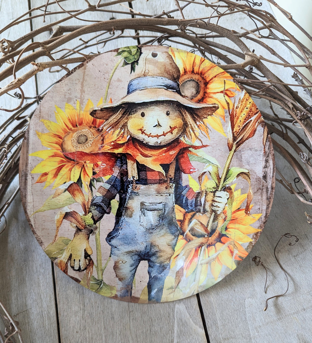 Scarecrow With Sunflowers