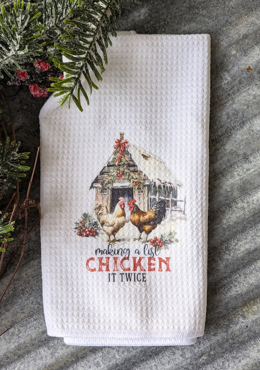 Making a List Chicken Towel