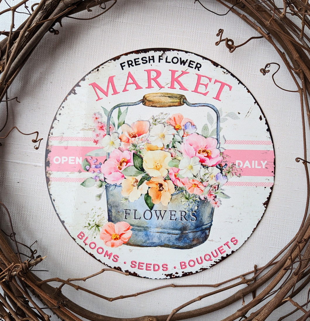 Fresh Flower Market Wreath Round