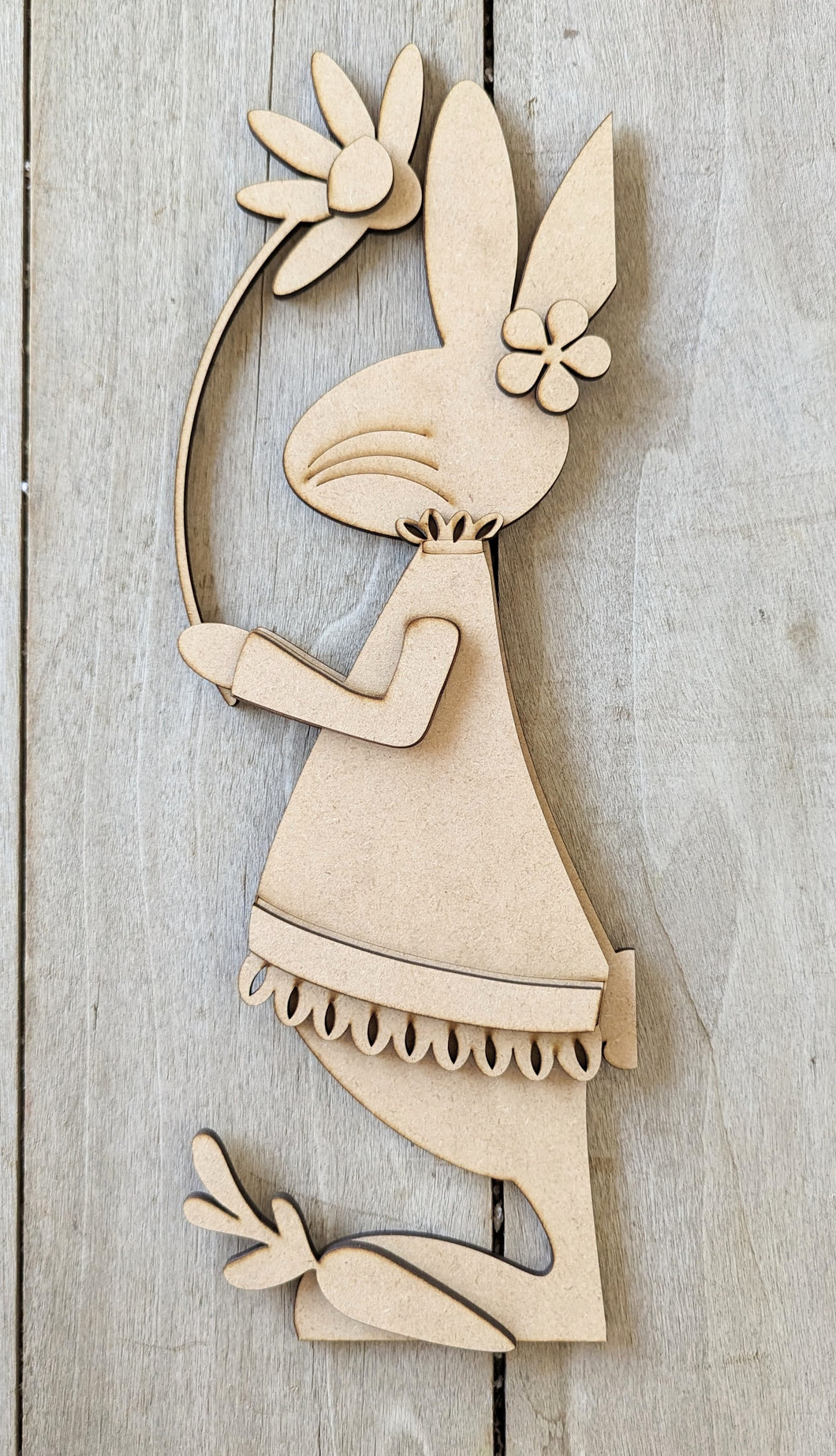 Bunny With Flower Frame Insert