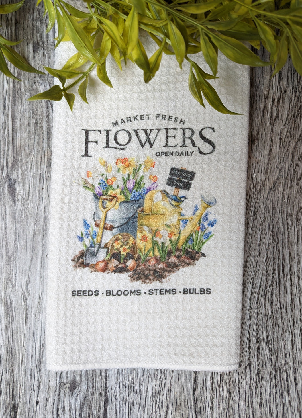 Market Fresh Flowers Towel