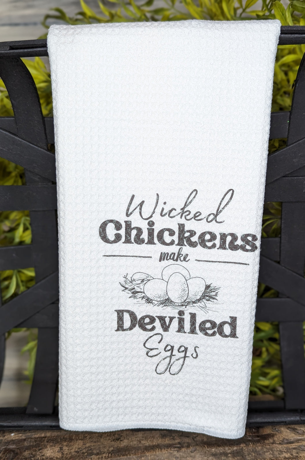 Wicked Chickens Make Deviled Eggs Towel