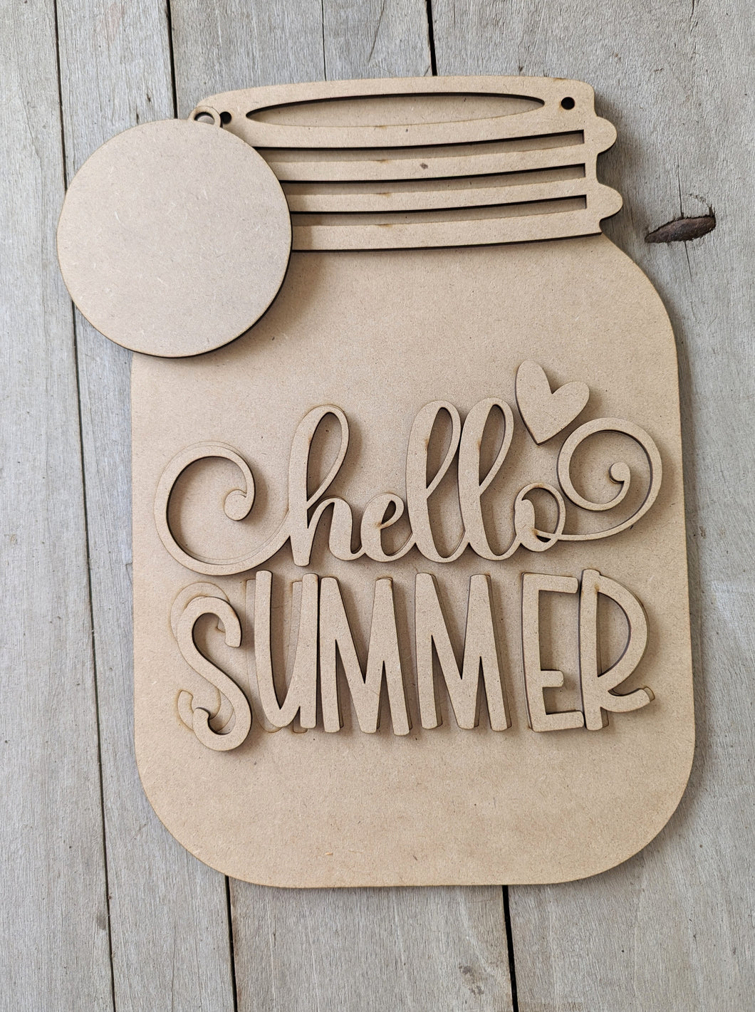 Hello Summer Mason Jar Hanger