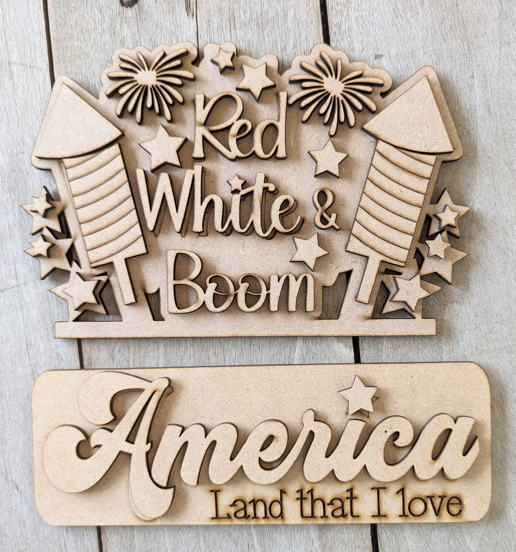 Patriotic Breadboard Insert