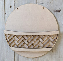 Load image into Gallery viewer, Patterned Wicker Basket Round
