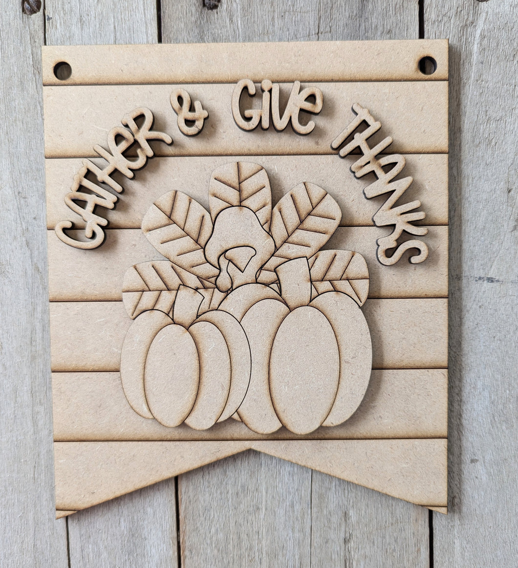 Gather & Give Thanks Turkey Post Hanger