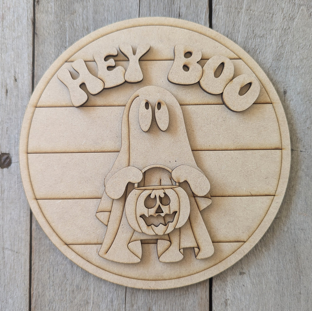 Hey Boo Ghost Round Insert