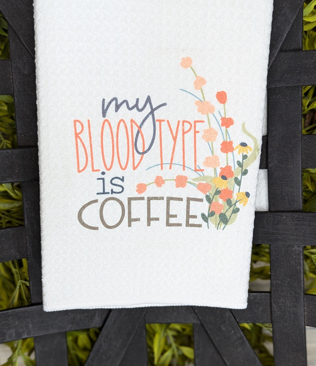 Blood Type Coffee Towel