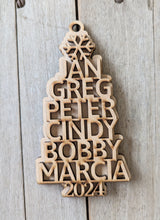 Load image into Gallery viewer, Personalized Name Tree Ornament
