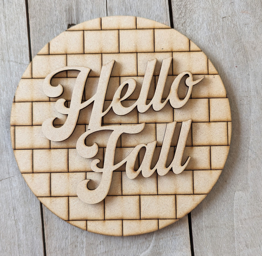 Hello Fall Round Insert