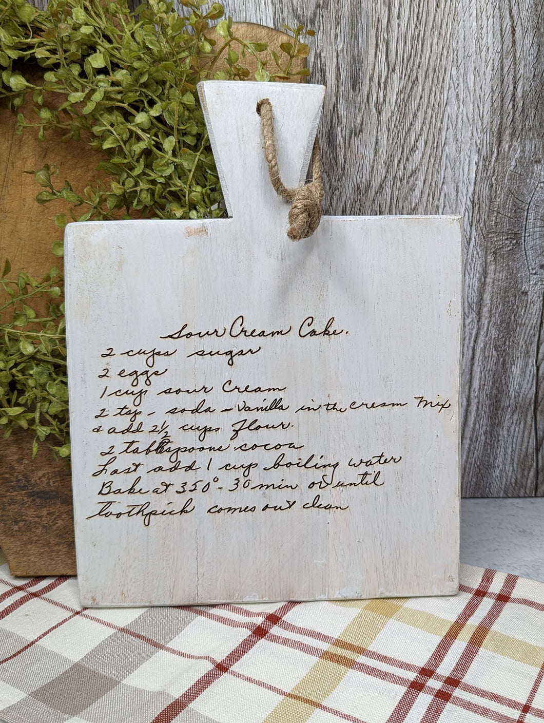 Personalized White Cutting Board