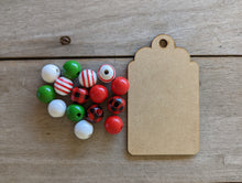 Load image into Gallery viewer, Tag w/ Christmas Beads
