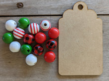 Load image into Gallery viewer, Tag w/ Christmas Beads
