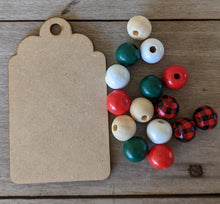 Load image into Gallery viewer, Tag w/ Christmas Beads
