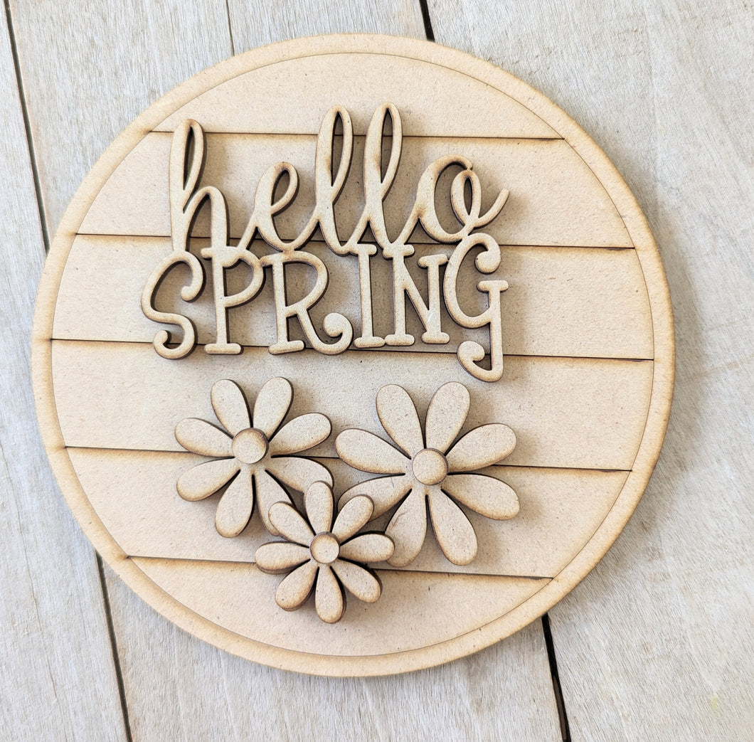 Hello Spring Round Insert