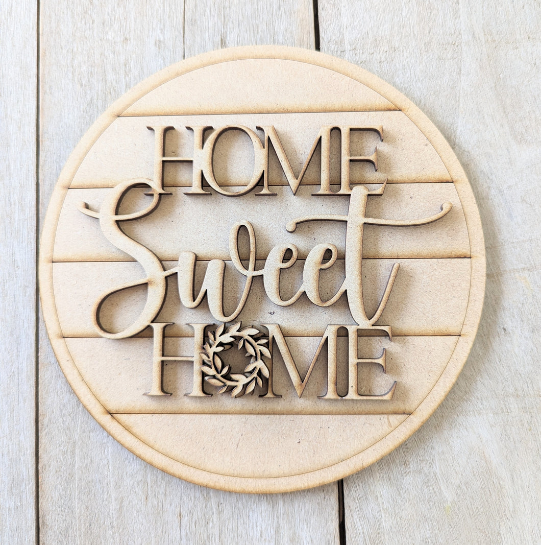 Home Sweet Home Round Insert